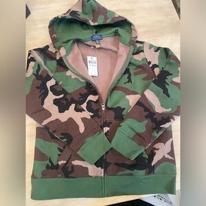Big Boys Polo Camo Hoodie